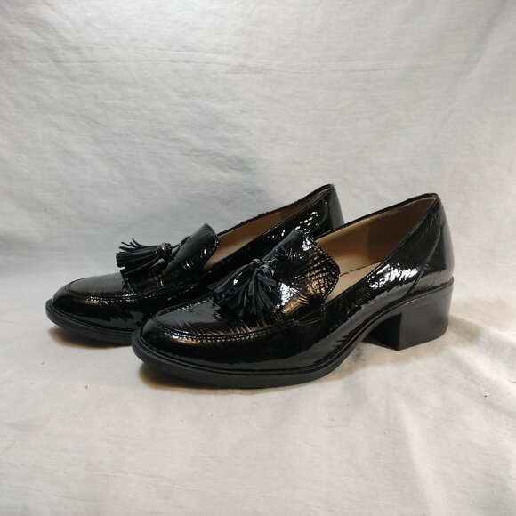 Naturalizer Black Patent Leather Loafers - Picture 1 of 9